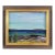 Mid-Century Modern 'Echoes of the Coast' Original Mini Abstract Coastal Landscape Oil Painting, Framed For Sale