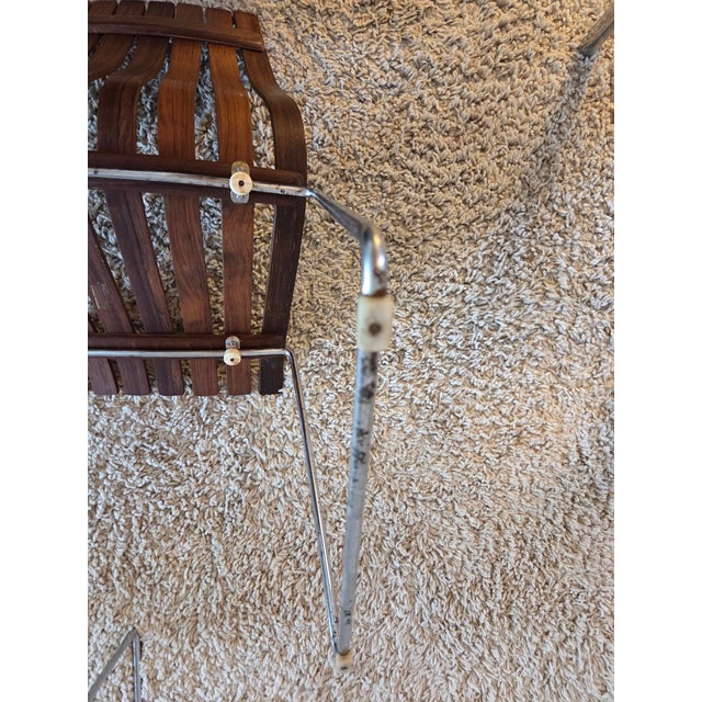 Mid Century Danish Modern Slat Chairs by Hans Brattrud for Hove Møbler in Rosewood For Sale - Image 9 of 11