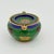 1960s Mid-Century Cloisonné Enamel Revolving Ashtray in Green & Cobalt For Sale - Image 5 of 8