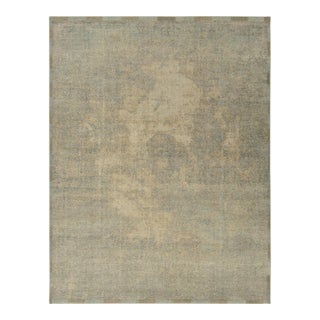 Distressed Style Modern Rug in Blue, Beige Abstract Pattern by Rug & Kilim For Sale