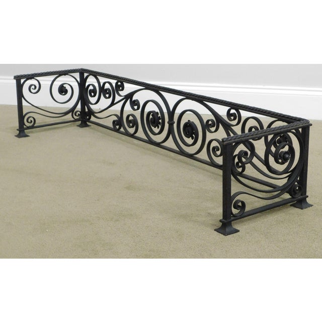 Quality Vintage Scrolled Wrought Iron Fireplace Fender Chairish