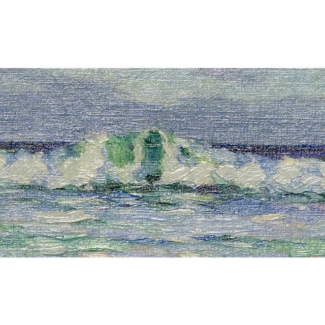 An atmospheric early 20th-century California coastal seascape by listed American Impressionist painter Francis Stillwell...