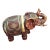 Large Ornate Elephant Sculpture- Hand-Painted Global Decor, 10”(h) X 15”(l) For Sale