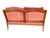 Antique Louis XV Style Settee Sofa in Salmon Velvet For Sale - Image 4 of 5