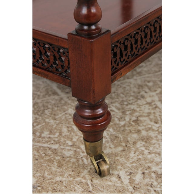 John Widdicomb Marquetry Inlaid Serving Bar Cart For Sale - Image 16 of 18