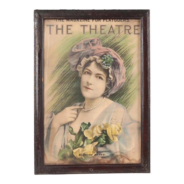 Framed 1910s the Theatre Magazine Blanche Bates Cover For Sale