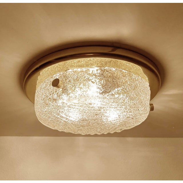 Vintage Murano Glass Flush Light from Hillebrand, 1970s For Sale - Image 15 of 16