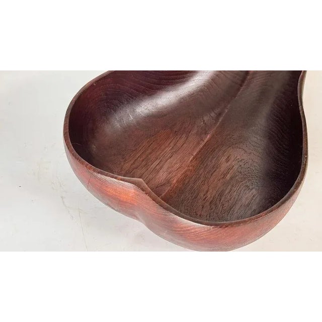 Vintage French Wooden Pear-Shaped Bowl, 1970s For Sale - Image 4 of 14