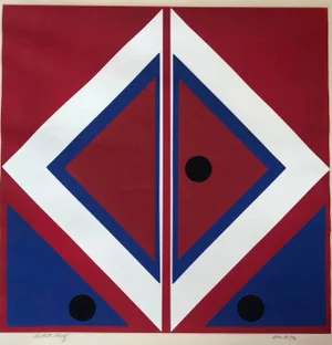 1970s Robert Hunter Serigraph Vibration 1972