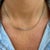 Metal 18k Yellow Gold & Sterling Silver Two Tone Choker Rolo Cable Link Chain Necklace For Sale - Image 7 of 7