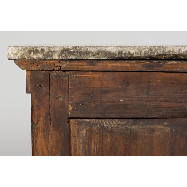 Early 19th Century French Empire Walnut Buffet With Grey Marble Top For Sale - Image 18 of 18