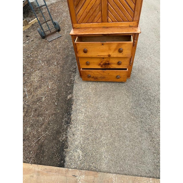 White Pine Desk W/Storage (Wooden Nails) For Sale - Image 9 of 9