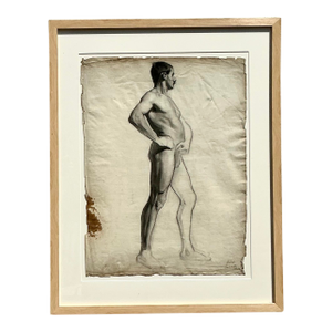 Vintage 1930s Original Pencil Sketch of Man
