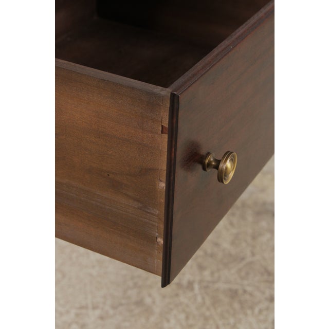 Wood Virginia Style Bench Made Mahogany 2 Drawer Hunt Board Server For Sale - Image 7 of 14