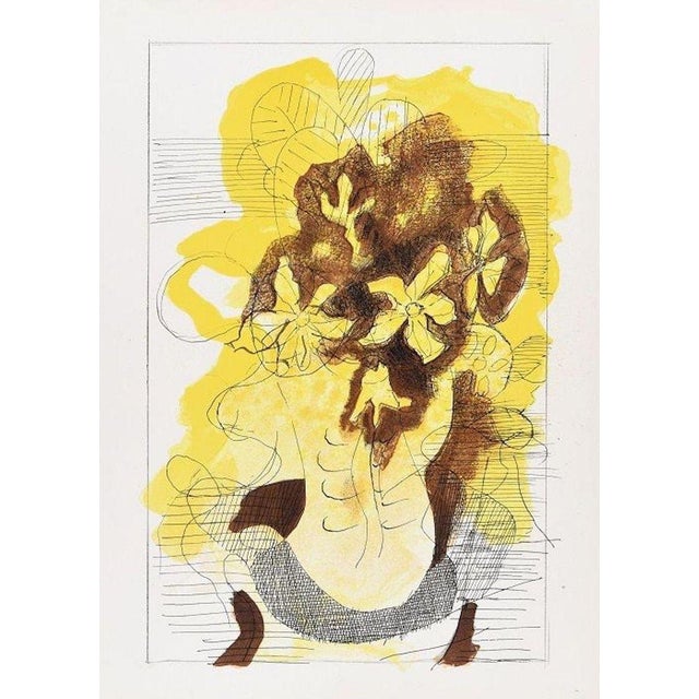 Bouquet - Original Lithograph for Revue ''Verve'' by Georges Braque - 1955 1955 For Sale - Image 4 of 4