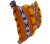 Moroccan Vintage Moroccan Orange & Blue Stripes Wool Pillow For Sale - Image 3 of 10