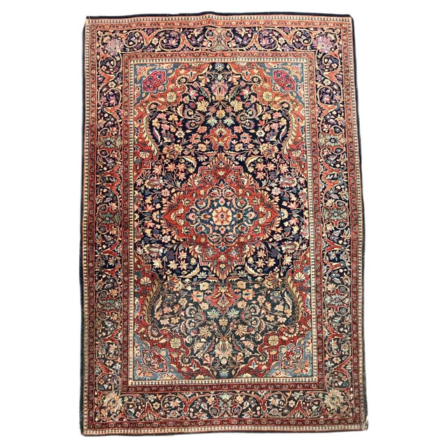 Vintage Wool Kashan Rug, 1920s For Sale