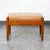 Tan Mid Century Modern Ottoman Stool Tan Leather Vintage MCM Wood Frame Rectangular For Sale - Image 8 of 8