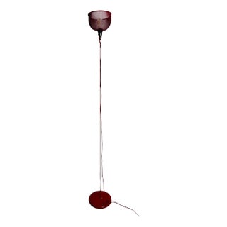 Midcentury Modern Red Italian Floor Lamp, 1970s For Sale