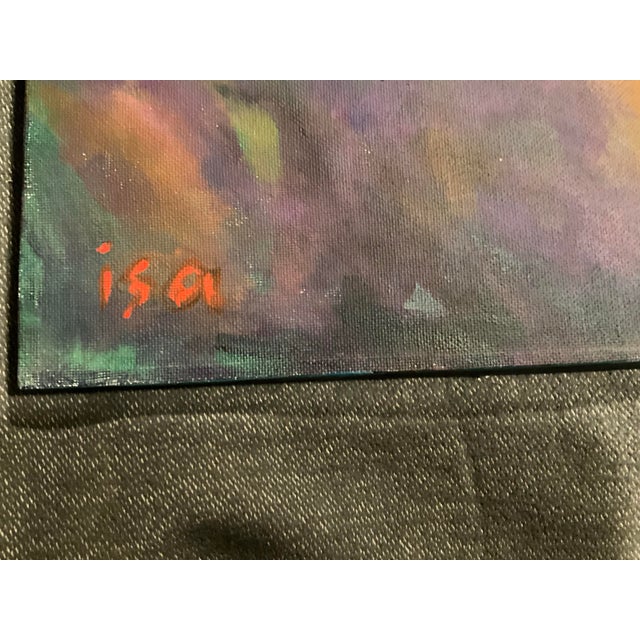 Wood Kauai Hawaii North Shore by Isa Maria Oil on Canvas American. (1950? - ) Framed For Sale - Image 7 of 12