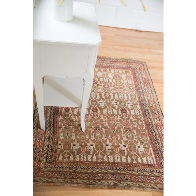 Bronze Antique Caucasian Rug - 3'5" x 4'6" For Sale - Image 8 of 18