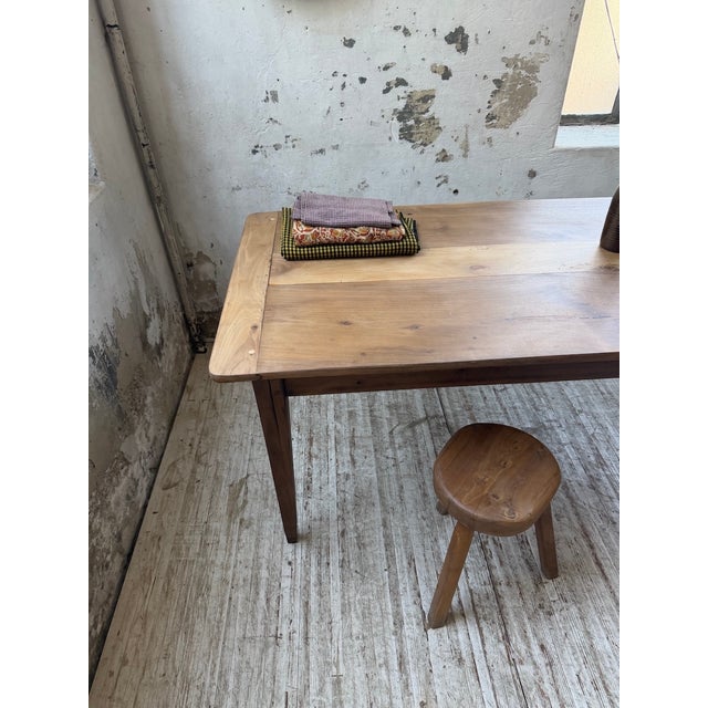 Farmhouse Walnut Table with Spindle Legs, 1950 For Sale - Image 9 of 18