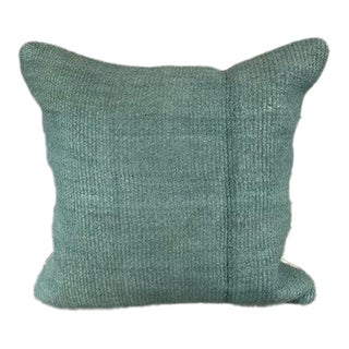 20 x 20 Hemp Pillow Turkish Cushion Natural Blue Pillow Cushion Cover For Sale
