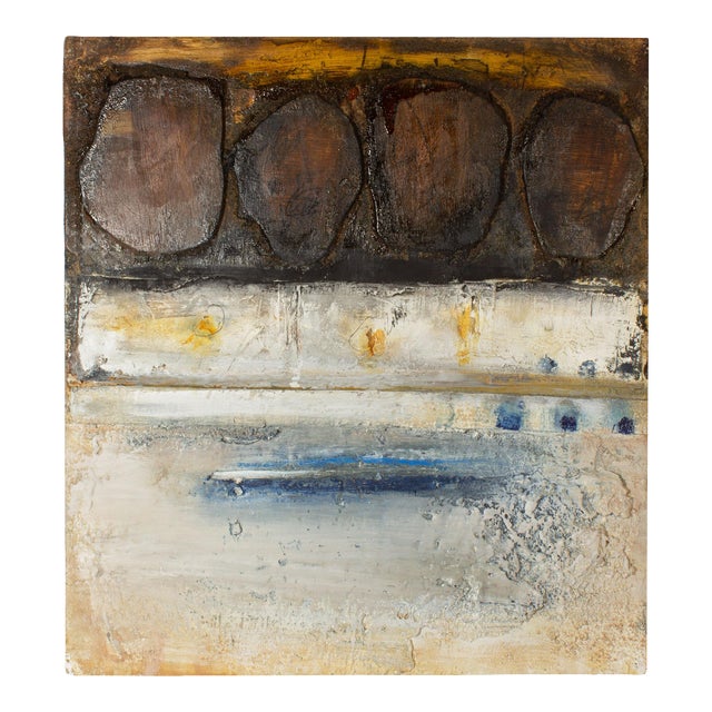 1999 Signed “Asoko Xiii” Mixed Media Wall Assemblage by Artist Juliet Holland For Sale