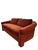 Terra Cotta 80's Curved Sofa in Style of Vladimir Kagan Directional For Sale - Image 8 of 10