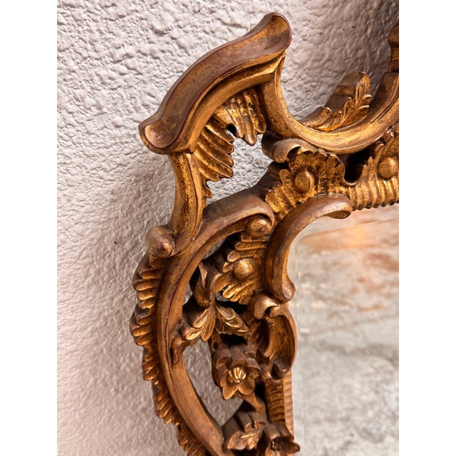 English Chippendale Carved Giltwood Mirror, Mid 20th Century For Sale - Image 4 of 12