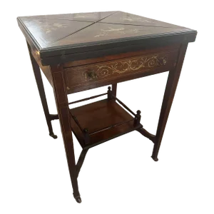 Early 20th Century Louis XVI Style Inlaid Handkerchief Card - Game Table