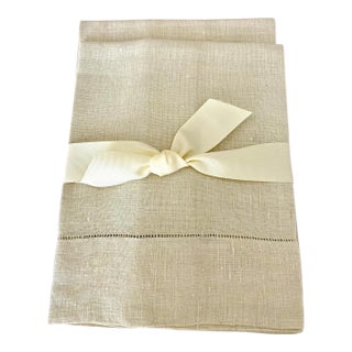 A Pair Vintage Linen Pillowcases For Sale