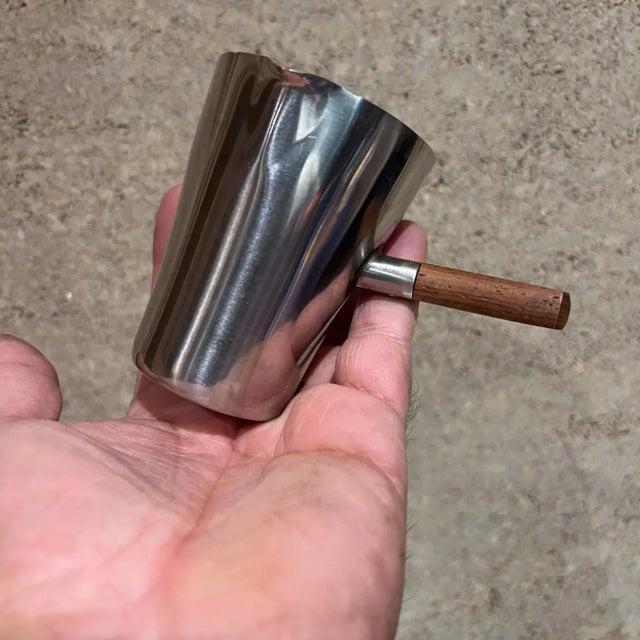 1970s 1970s Nmt Stainless Espresso Mini Pitcher Creamer Denmark For Sale - Image 5 of 6