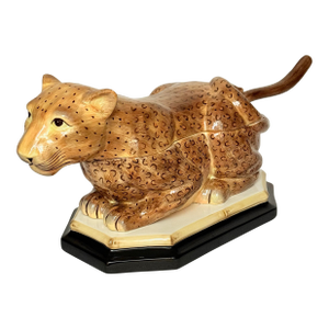 Vintage Palm Beach Regency Raymond Waites "Empire" Leopard Tureen - Maximalist Jungle Chic