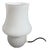Vintage Murano Glass Table Lamp in Glossy White, 1970s For Sale