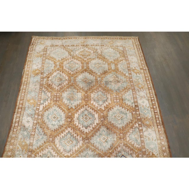 Early 20th Century Zabihi Collection Geometric Beshir Turkeman Gallery Size Rug - 5'2" x 11'5" For Sale - Image 9 of 11