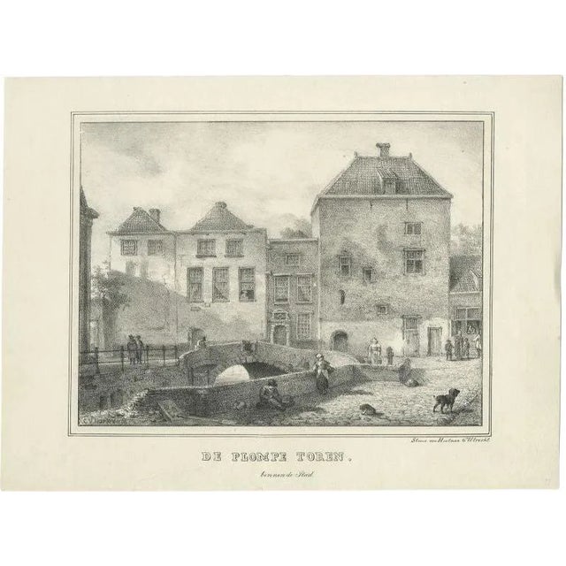 Houtman, Plompetoren in Utrecht, 1830, Paper For Sale