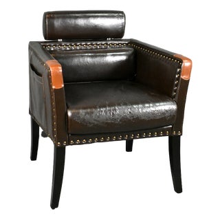 Mid-Century French Lounge Chair in Leatherette, 1960s For Sale