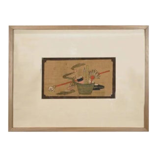 Mid 19th Century "Treasures of the Scholars'" Studio Tools Still Life Painting, Framed For Sale