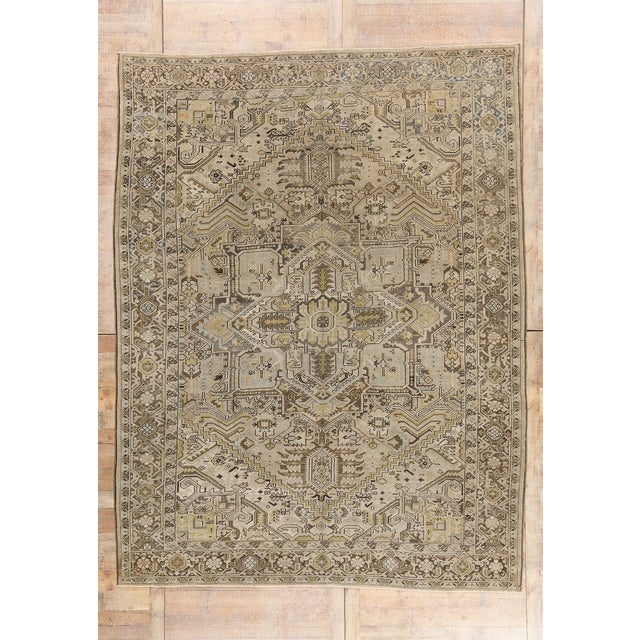 Antique Persian Heriz Rug, 09'03 X 12'00 For Sale - Image 10 of 10
