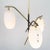 Vintage Brass and Opal Glass 3-Light Ceiling Lamp, 1950s For Sale - Image 4 of 12