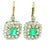 Victorian Platinum and Gold Emerald & Diamond Drop Earrings, 1890s For Sale - Image 9 of 10