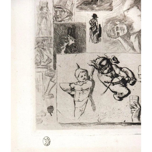 Le Po au Lait - Original Etching by Félicien Rops - Late 19th Century Late 19th Century For Sale - Image 3 of 5