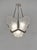 Art Deco Jean Gauthier Ejg French Art Deco Nickeled Bronze & Frosted Glass Chandelier 1930s For Sale - Image 3 of 11