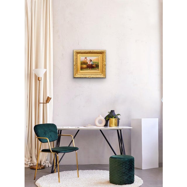 Charles Landelle, I Ask You for a Caress and You Tickle Me, 1860s, Oil Painting, Framed For Sale - Image 18 of 18