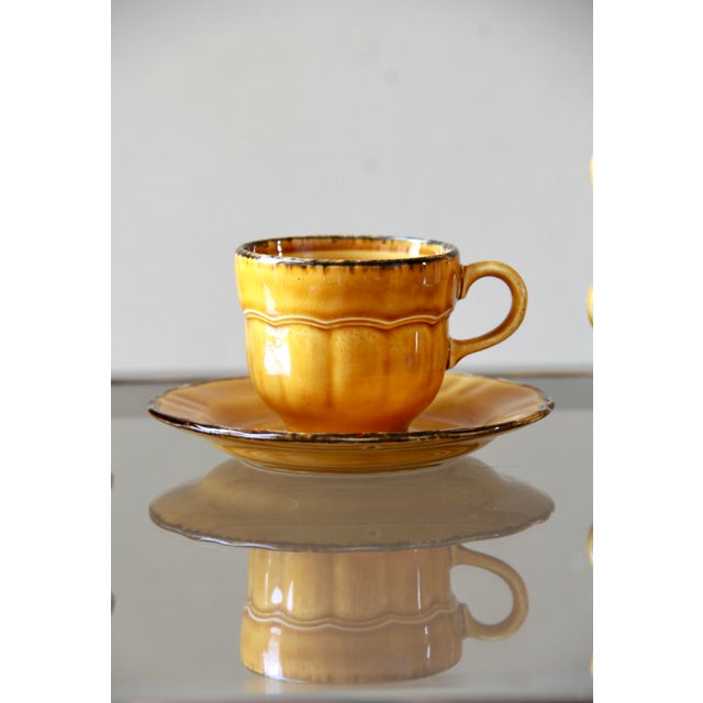 Ambra is a rare set of 4 Pagnossin Amber Glazed Espresso Cups designed and realised in Italy in the early 70s. Pagnossin...