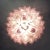 DUTIES FREE ELECTIRCAL SYSTEM ADAPTED EU/US/AU Huge Italian Murano chandelier made by 75 glass petals (pink and white...