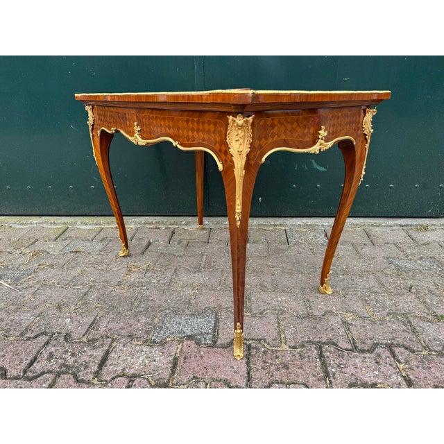 Wood 1840s French Neoclassical Mahogany Gilt Bronze Table 1pc Art For Sale - Image 7 of 10