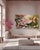 Painting title - Jigsaw :: mixed media on unstretched canvas :: 43”x73” :: Layers of blush pink, olive green, charcoal,...