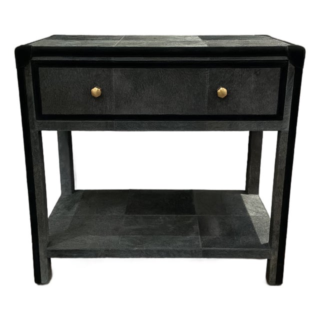 Made Goods Terrell Hair on Hide Nightstand For Sale